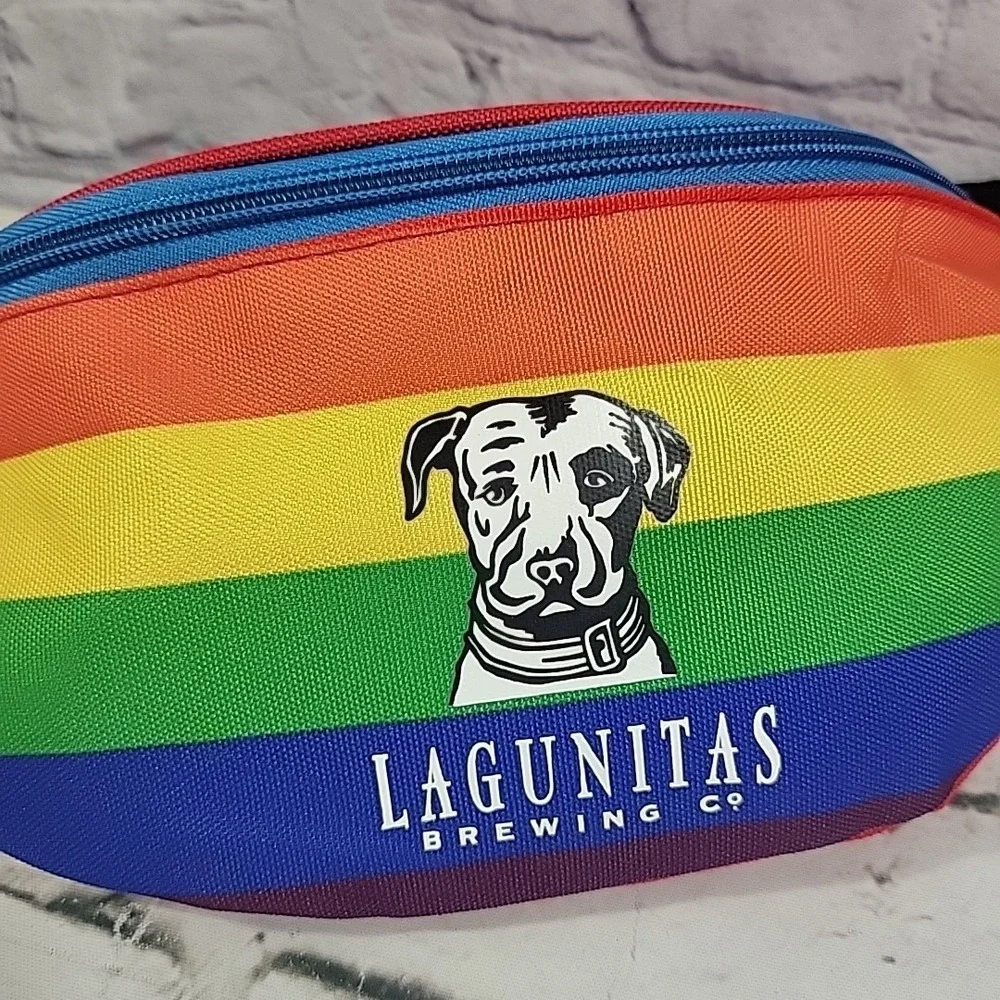 Lagunitas Brewing Rainbow‎ Striped Fannypack Waist Hip Bag Advertising Promo